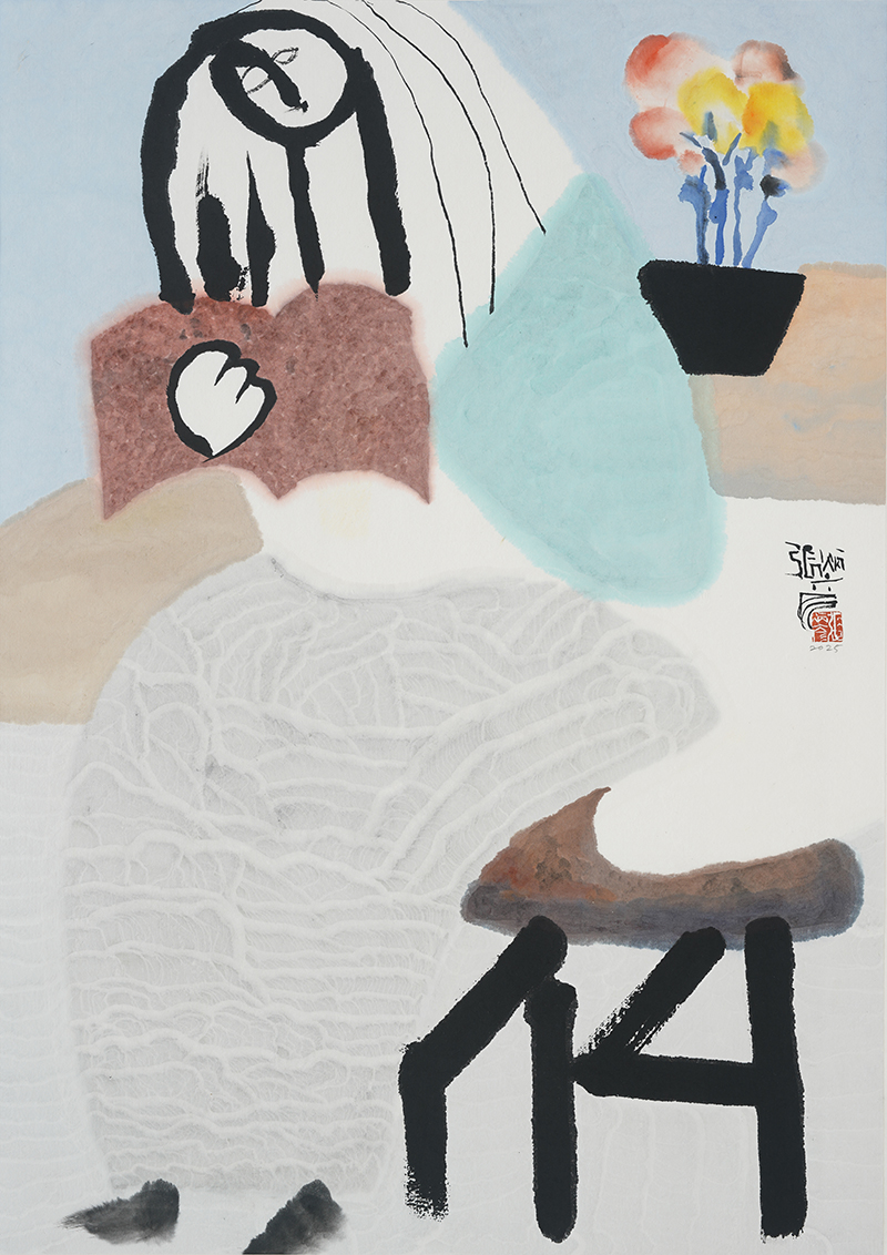 Jang Byeong Eun · Eastbrush · 张炳彥 · figure · ink_and_light_color_on_paper · 841mm_x_594mm · 2025